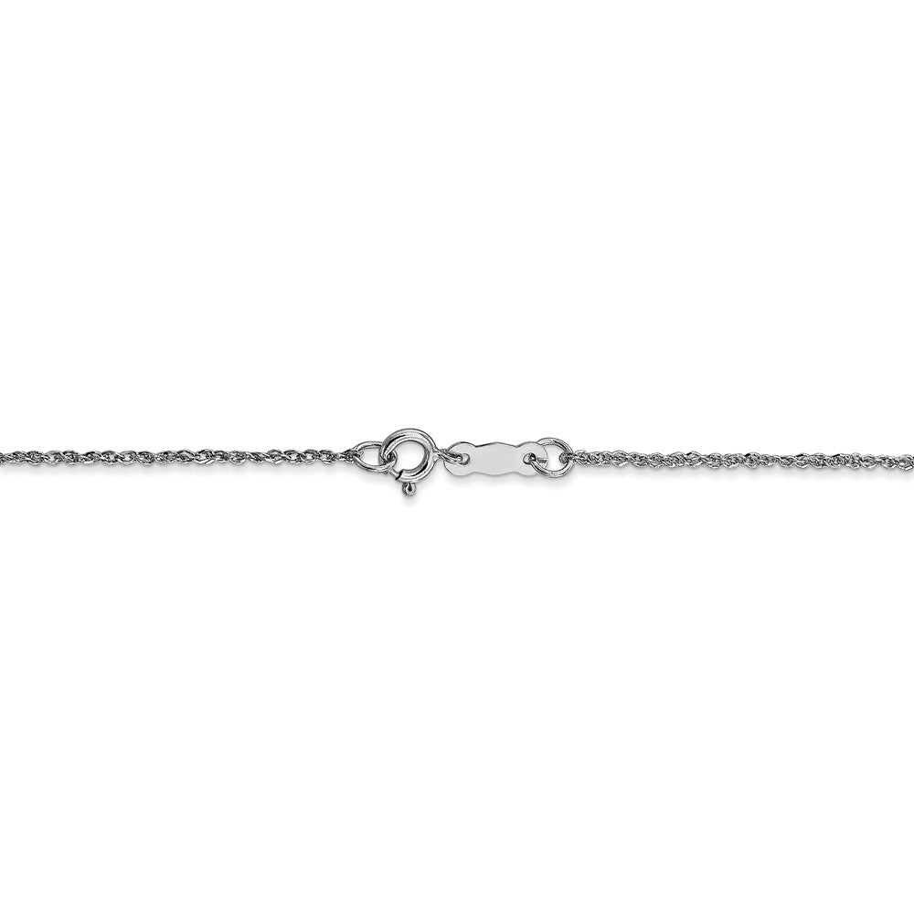 Alternate view of the 1.1mm, 14k White Gold, Ropa Chain Necklace by The Black Bow Jewelry Co.