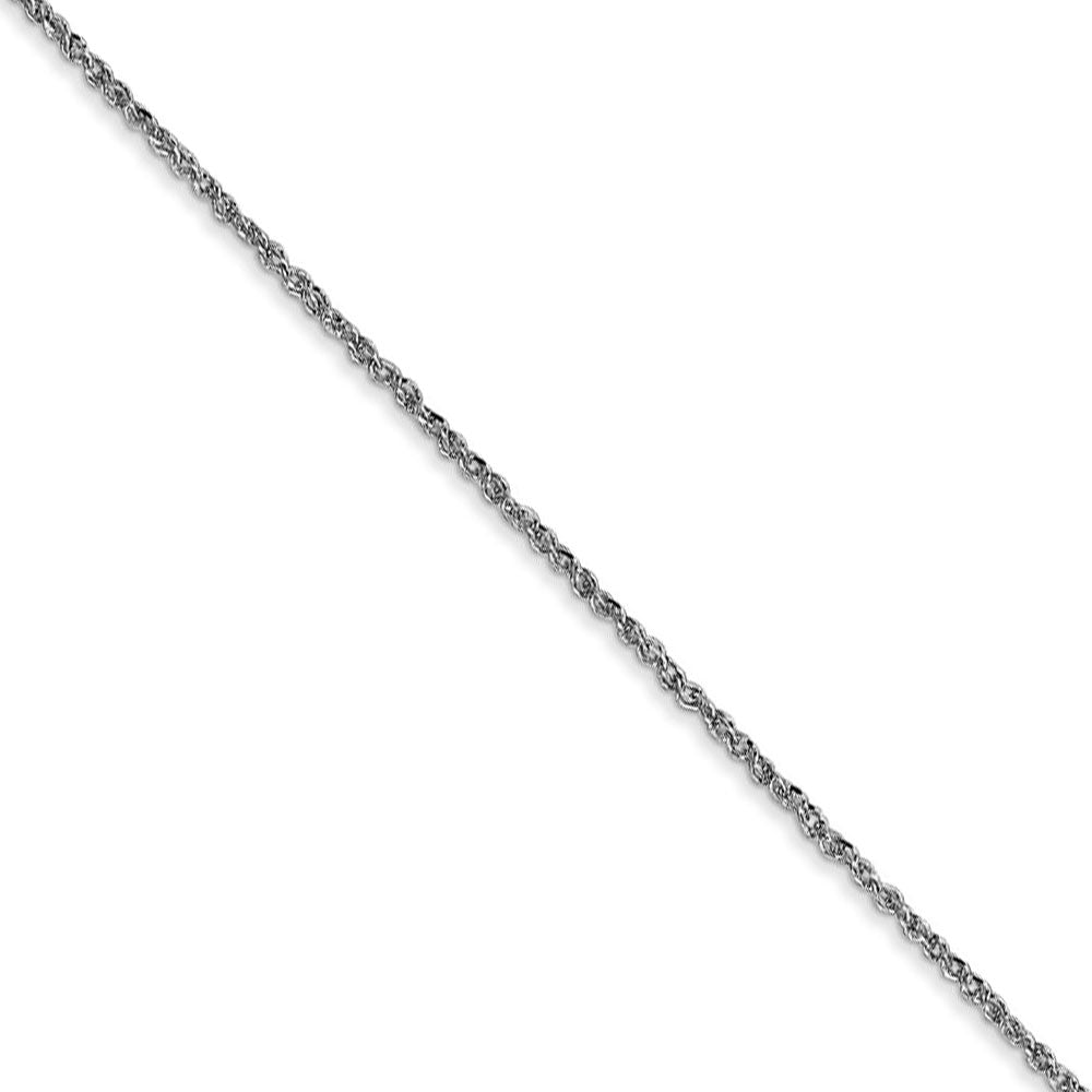 1.1mm, 14k White Gold, Ropa Chain Necklace