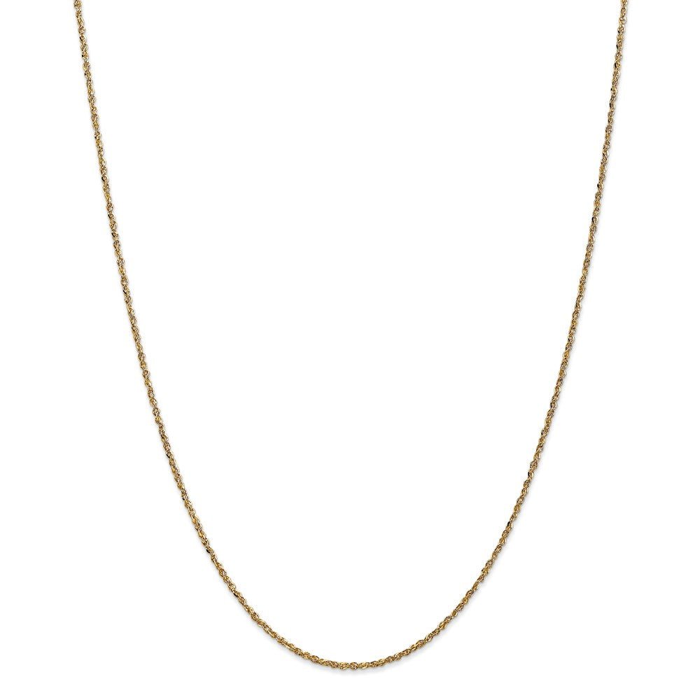 Alternate view of the 1.7mm, 14k Yellow Gold, Ropa Chain Necklace by The Black Bow Jewelry Co.