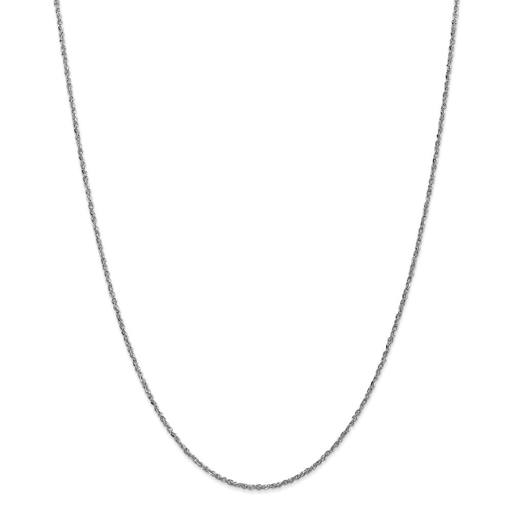 Alternate view of the 1.7mm, 14k White Gold, Ropa Chain Necklace by The Black Bow Jewelry Co.