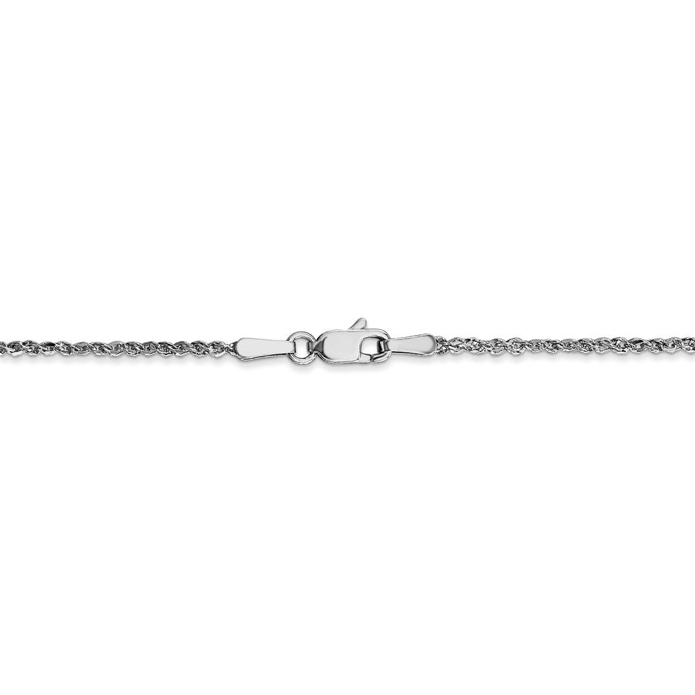 Alternate view of the 1.7mm, 14k White Gold, Ropa Chain Necklace by The Black Bow Jewelry Co.