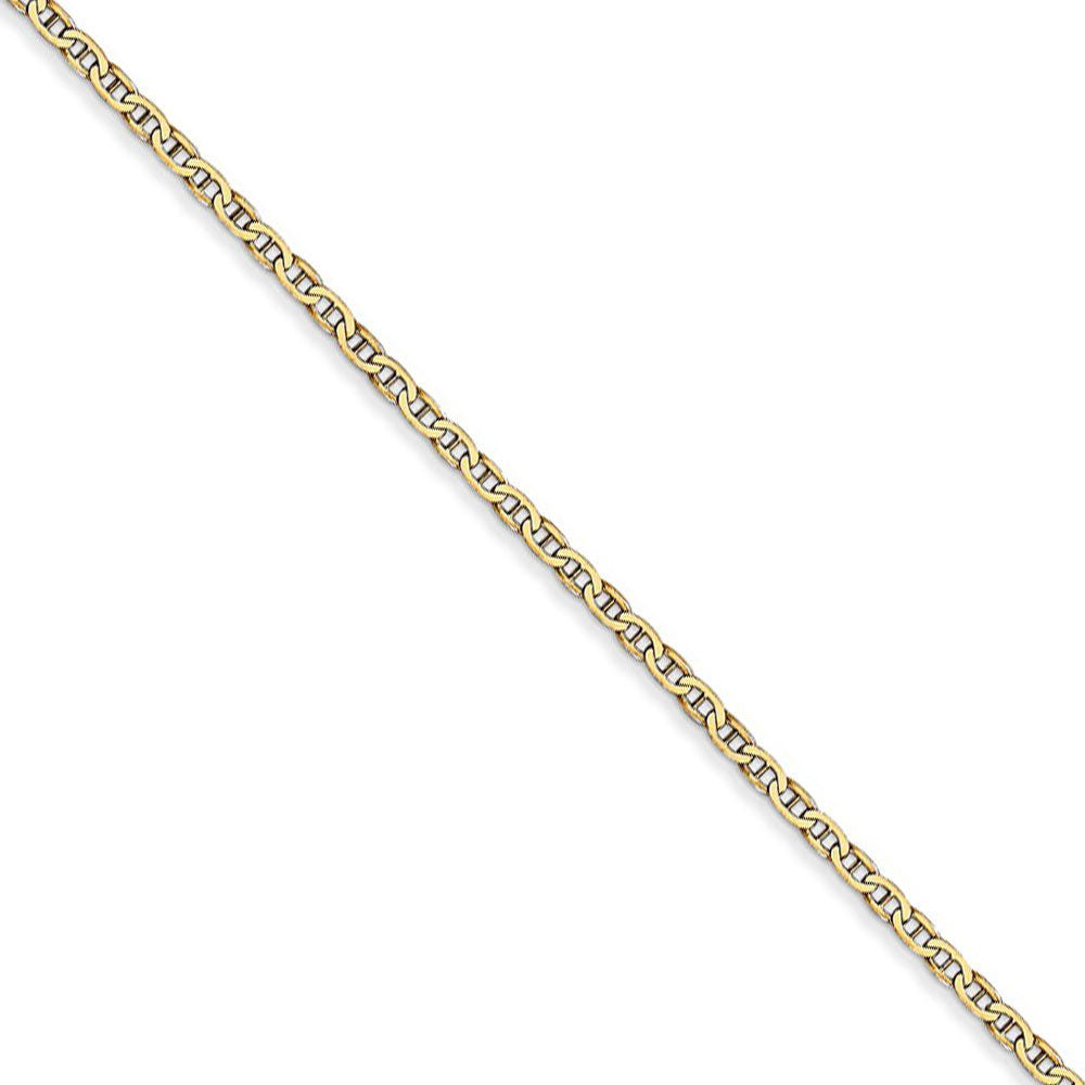 Children&#39;s 1.5mm 14k Yellow Gold Solid Anchor Link Necklace, 14 Inch, Item C8533-14 by The Black Bow Jewelry Co.
