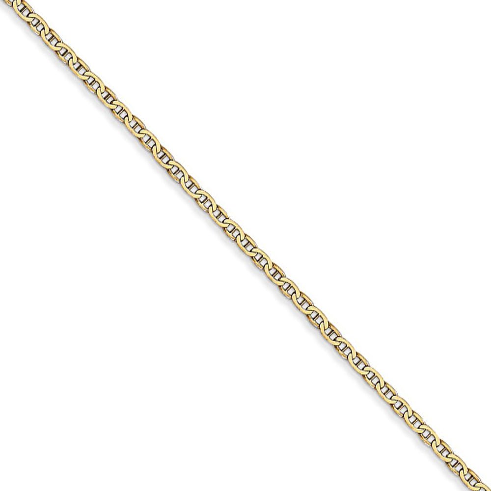 1.5mm, 14k Yellow Gold, Solid Anchor Link Chain Necklace, Item C8533 by The Black Bow Jewelry Co.