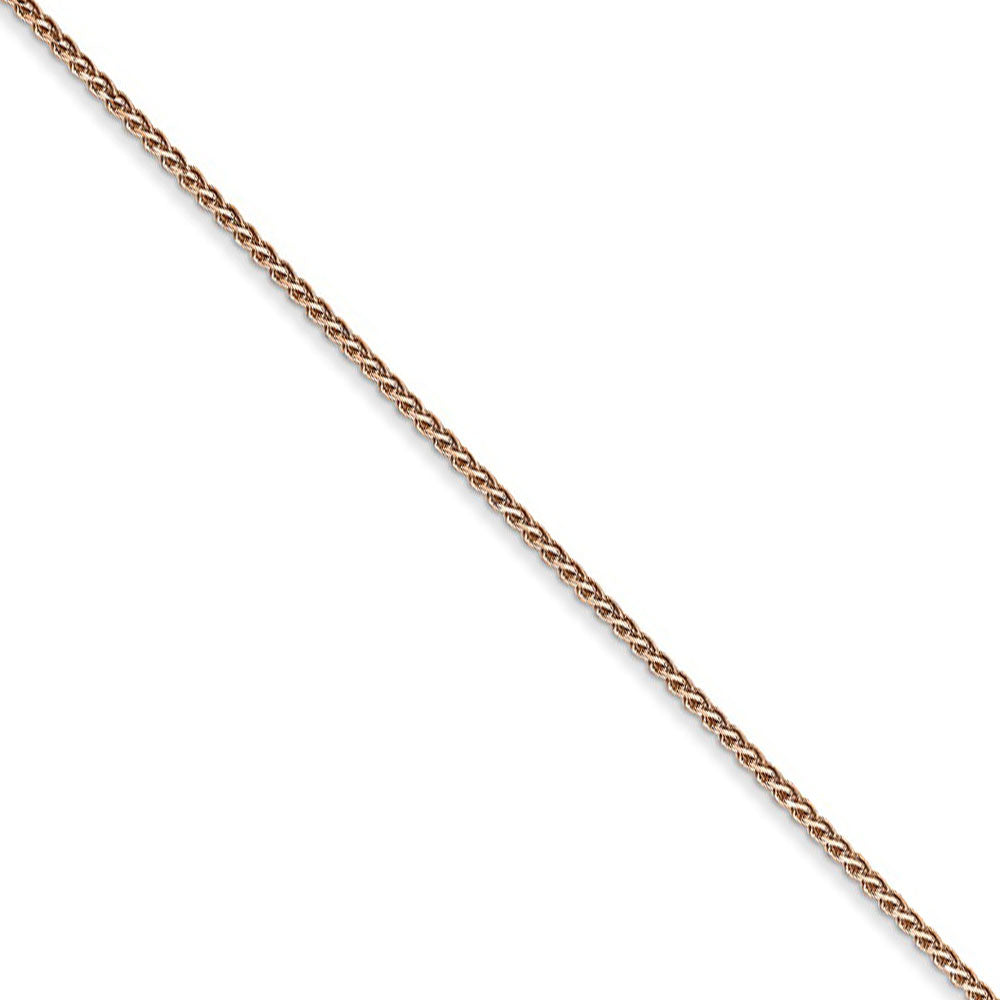 1mm, 14k Rose Gold, Diamond Cut Solid Spiga Chain Necklace, Item C8549 by The Black Bow Jewelry Co.