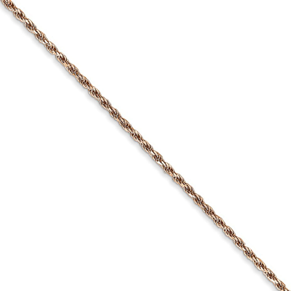 1.5mm - 4mm 14K Rope Diamond Cut Solid Rose Gold Necklace | Uverly 1.5mm / 20
