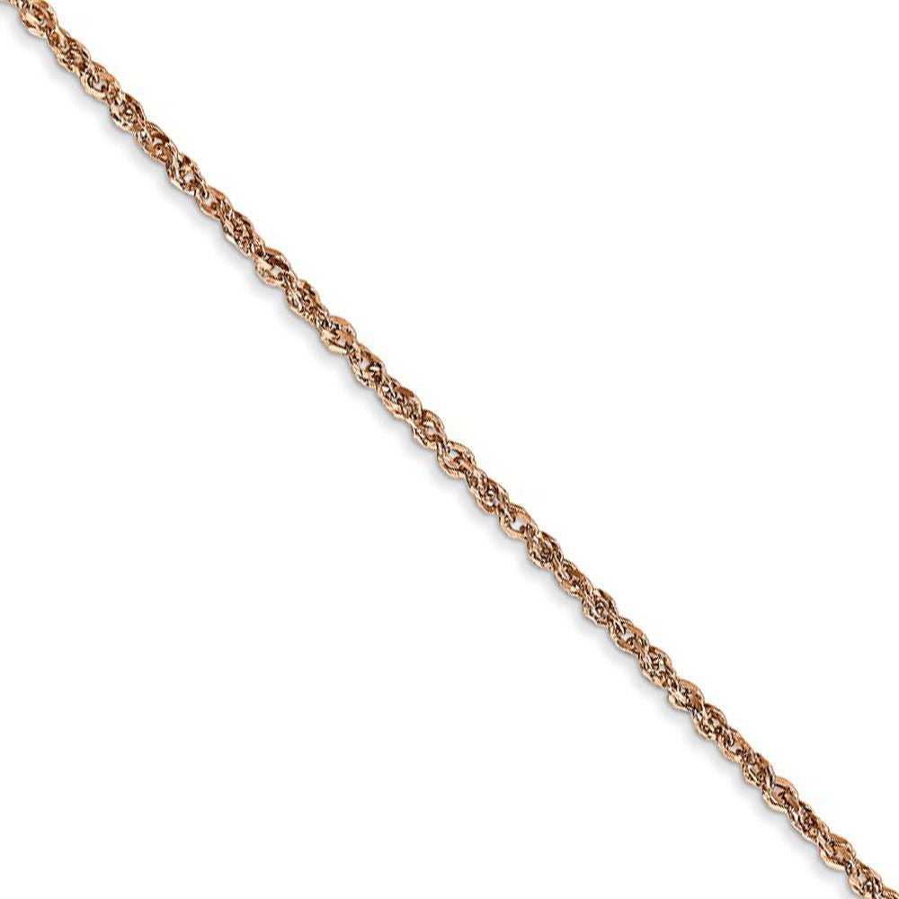 1.7mm, 14k Rose Gold, Diamond Cut Solid Ropa Chain Necklace, Item C8557 by The Black Bow Jewelry Co.