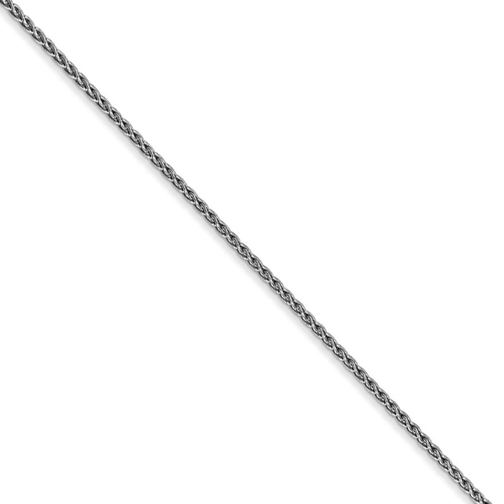 1.2mm, 14k White Gold, Solid Parisian Wheat Chain Necklace, Item C8587 by The Black Bow Jewelry Co.
