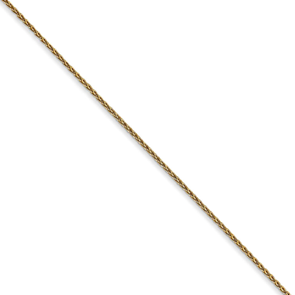 1mm, 14k Yellow Gold, Solid Parisian Wheat Chain Necklace, Item C8592 by The Black Bow Jewelry Co.
