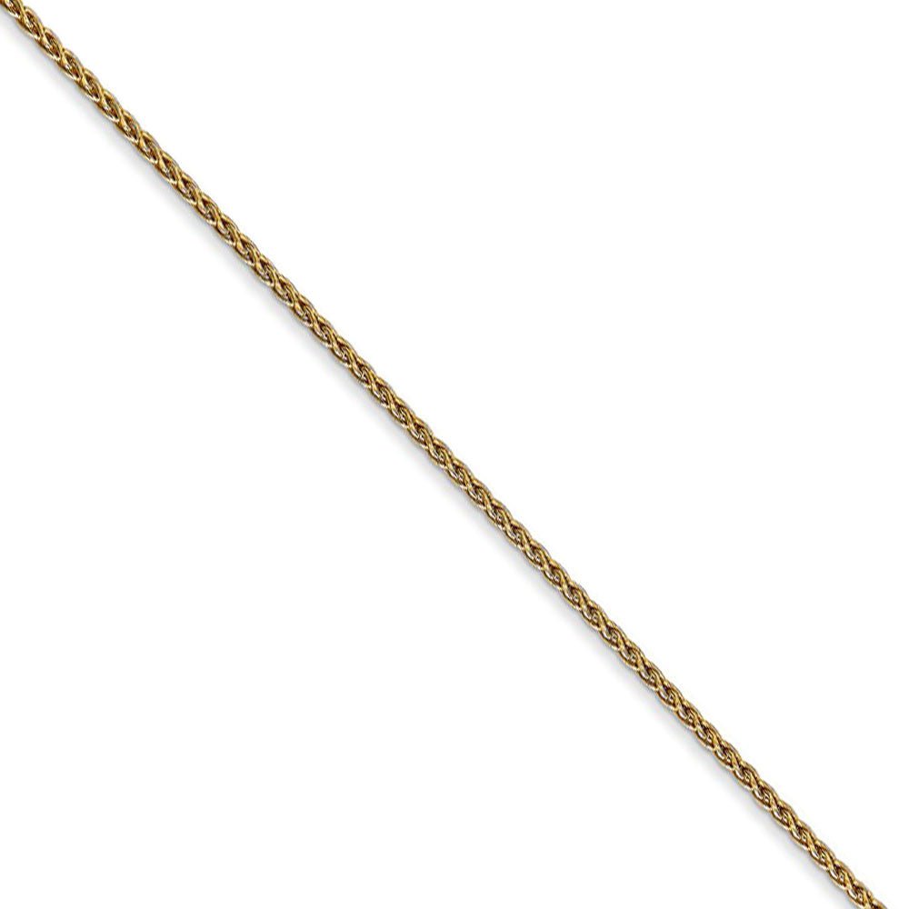 1.2mm, 14k Yellow Gold, Solid Parisian Wheat Chain Necklace, Item C8593 by The Black Bow Jewelry Co.