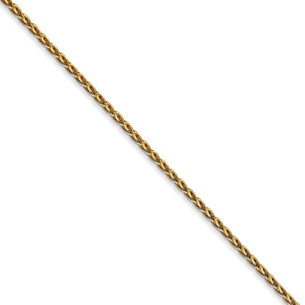 1.5mm, 14k Yellow Gold, Solid Parisian Wheat Chain Necklace