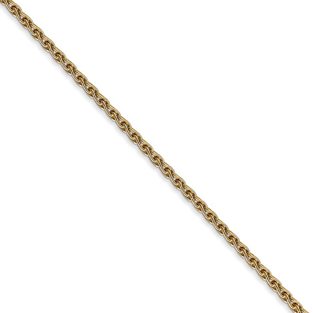 1.75mm, 14k Yellow Gold, Solid Parisian Wheat Chain Necklace, Item C8595 by The Black Bow Jewelry Co.