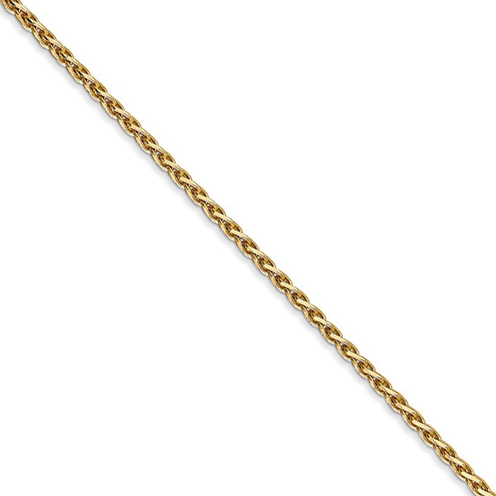 14k Solid Yellow Gold Wheat Chain Necklace 16 18 20 22 24 0.6 Mm