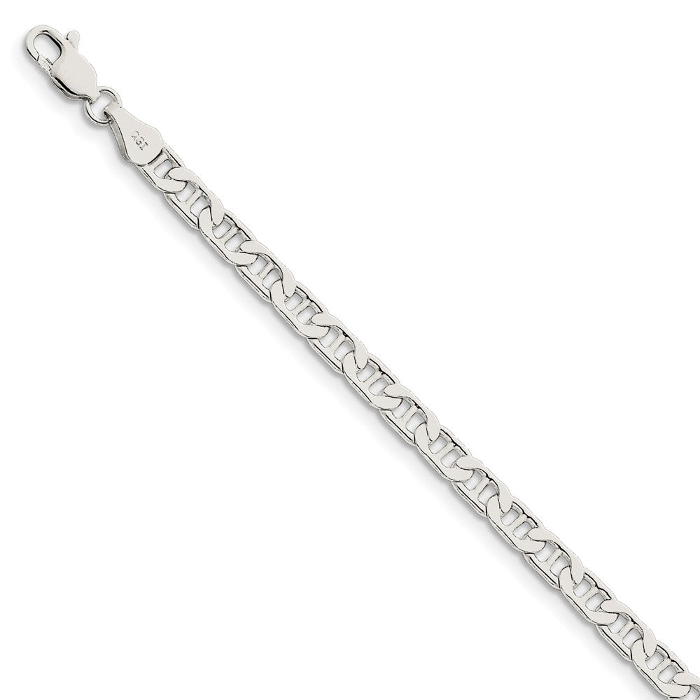 4.5mm, Sterling Silver, Anchor Chain Bracelet