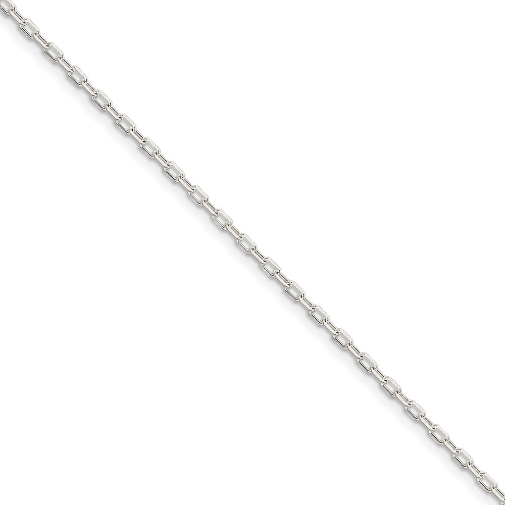 2.2mm Sterling Silver D/C Solid Cable Chain Bracelet, 7 Inch, Item C8621-07 by The Black Bow Jewelry Co.