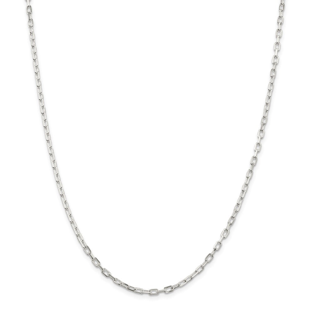 Alternate view of the 2.9mm Sterling Silver D/C Solid Elongated Cable Chain Necklace by The Black Bow Jewelry Co.