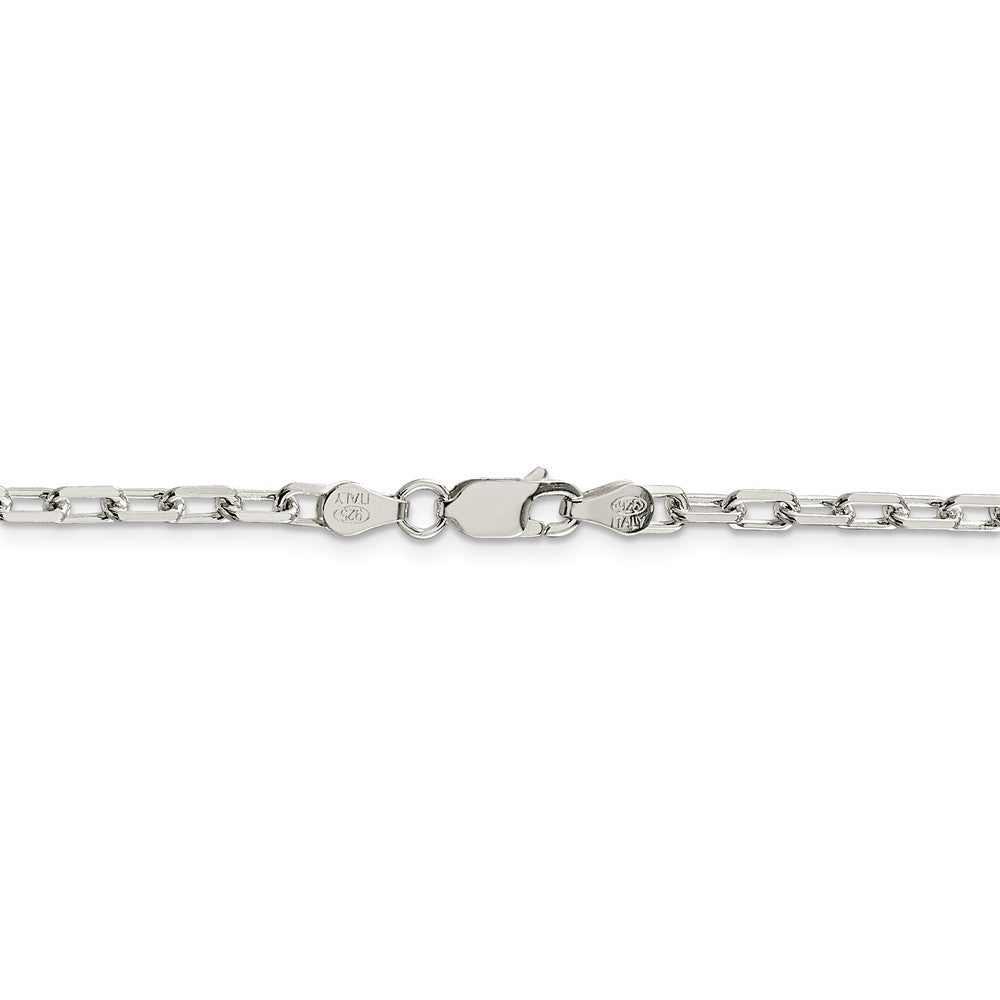 Alternate view of the 3.5mm Sterling Silver D/C Solid Elongated Cable Chain Necklace by The Black Bow Jewelry Co.