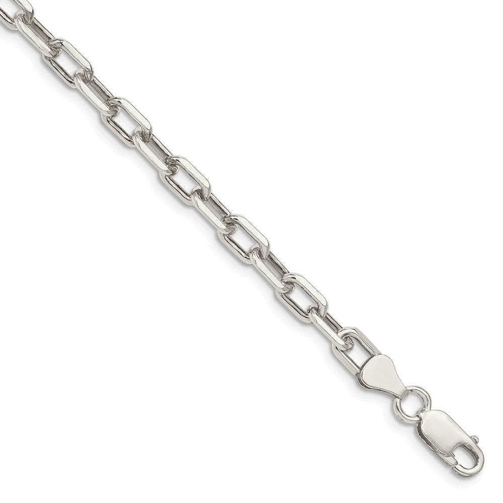 5.5mm Sterling Silver D/C Solid Cable Chain Bracelet, Item C8625-B by The Black Bow Jewelry Co.