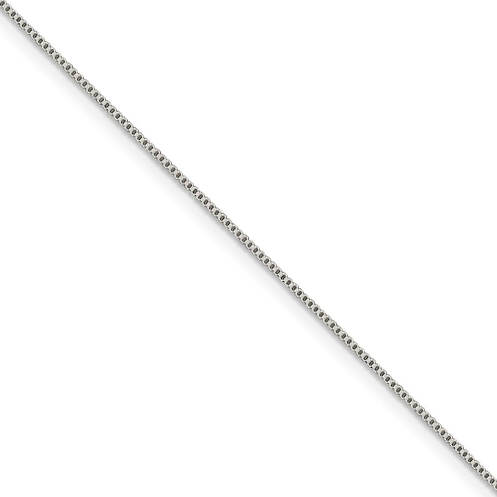 0.8mm, Sterling Silver, Solid Box Chain Necklace