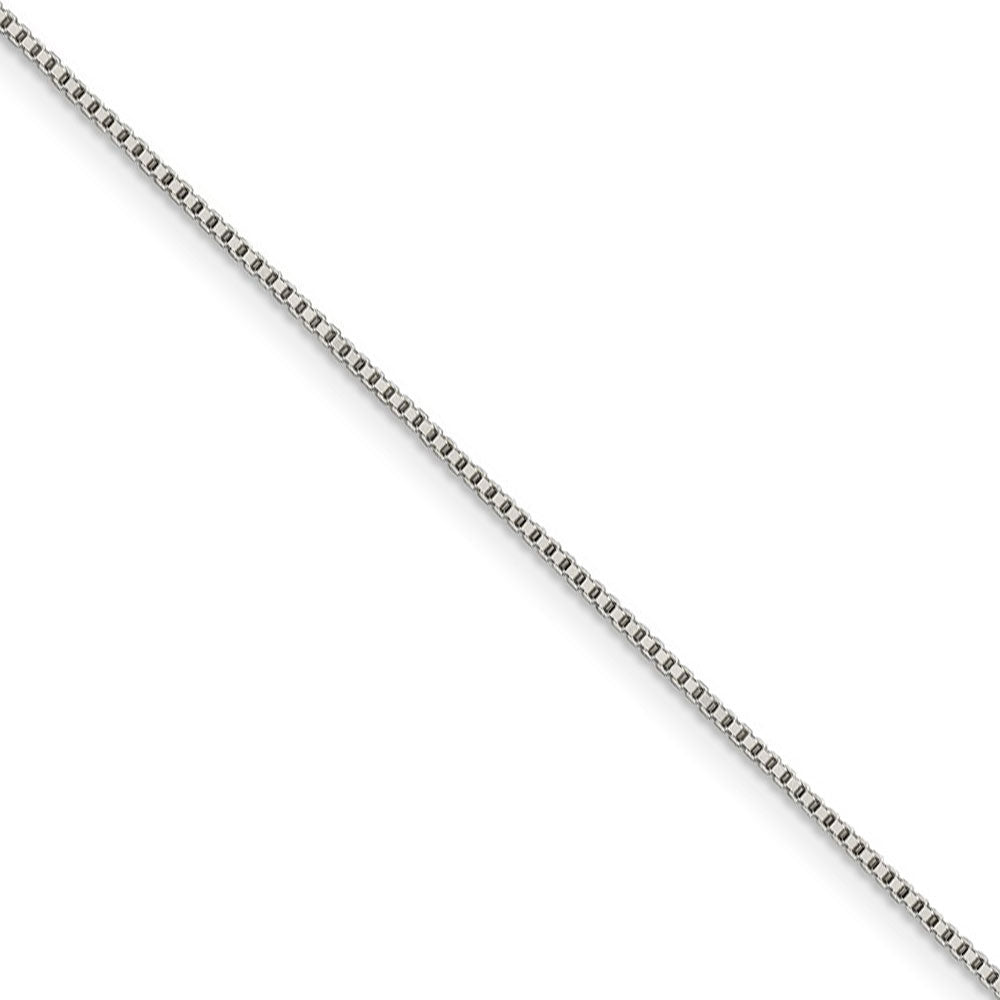 0.9mm, Sterling Silver, Solid Box Chain Necklace