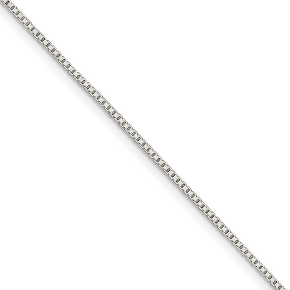 1.1mm, Sterling Silver, Solid Box Chain Necklace, Item C8635 by The Black Bow Jewelry Co.