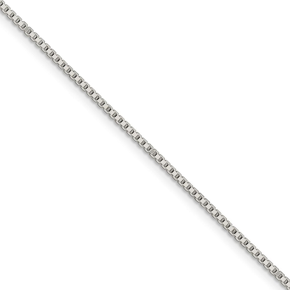 1.4mm, Sterling Silver, Solid Box Chain Necklace