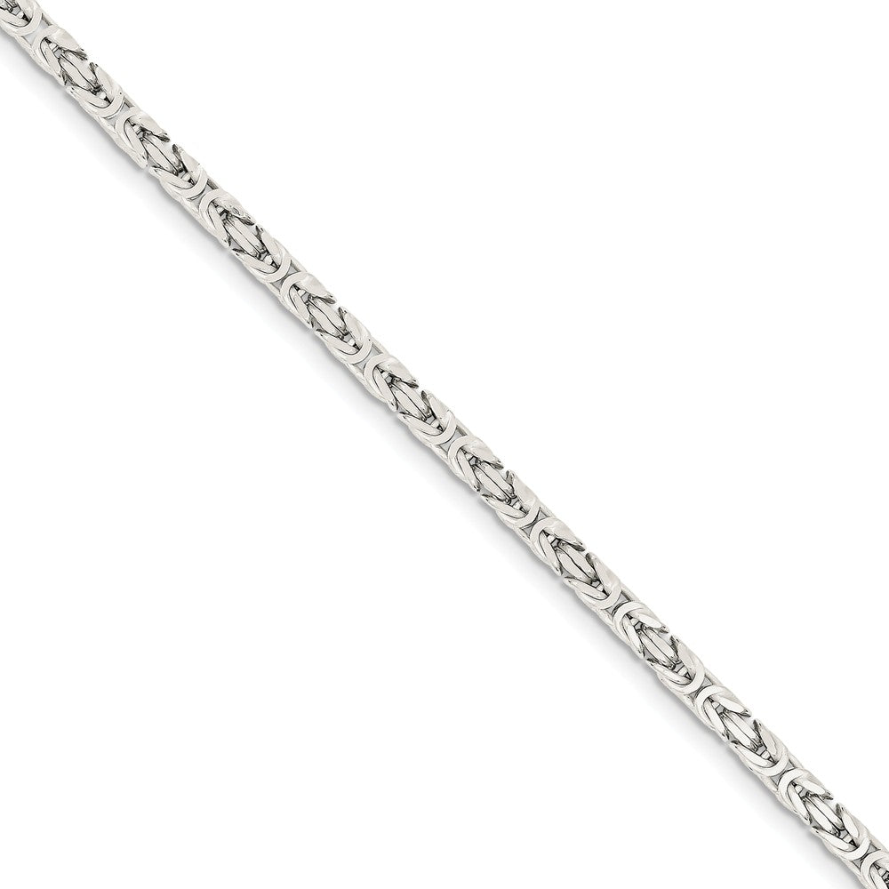 3.25mm, Sterling Silver, Byzantine Chain, 7 inch, Item C8644-07 by The Black Bow Jewelry Co.