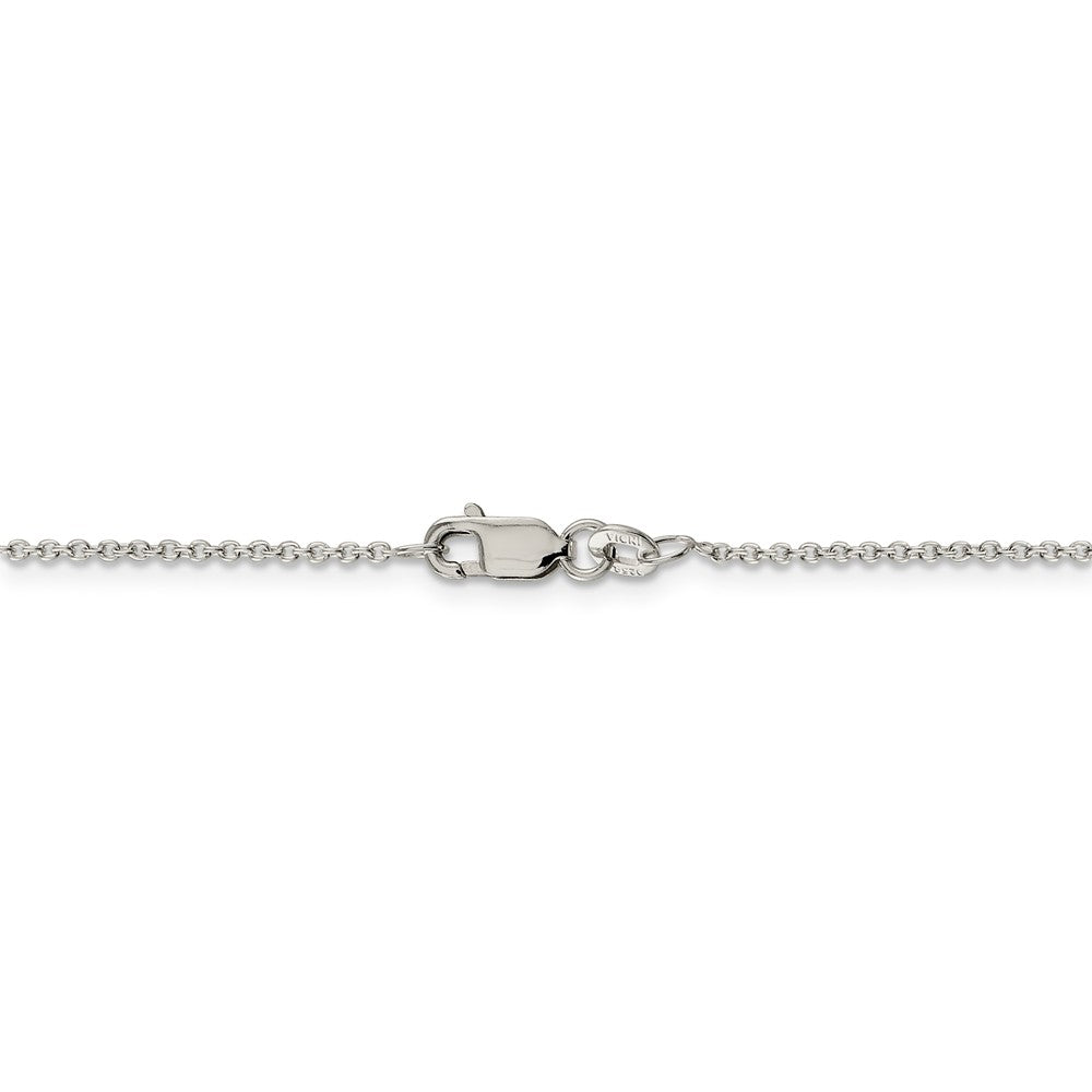 Alternate view of the 1.25mm, Sterling Silver Classic Solid Cable Chain Anklet by The Black Bow Jewelry Co.