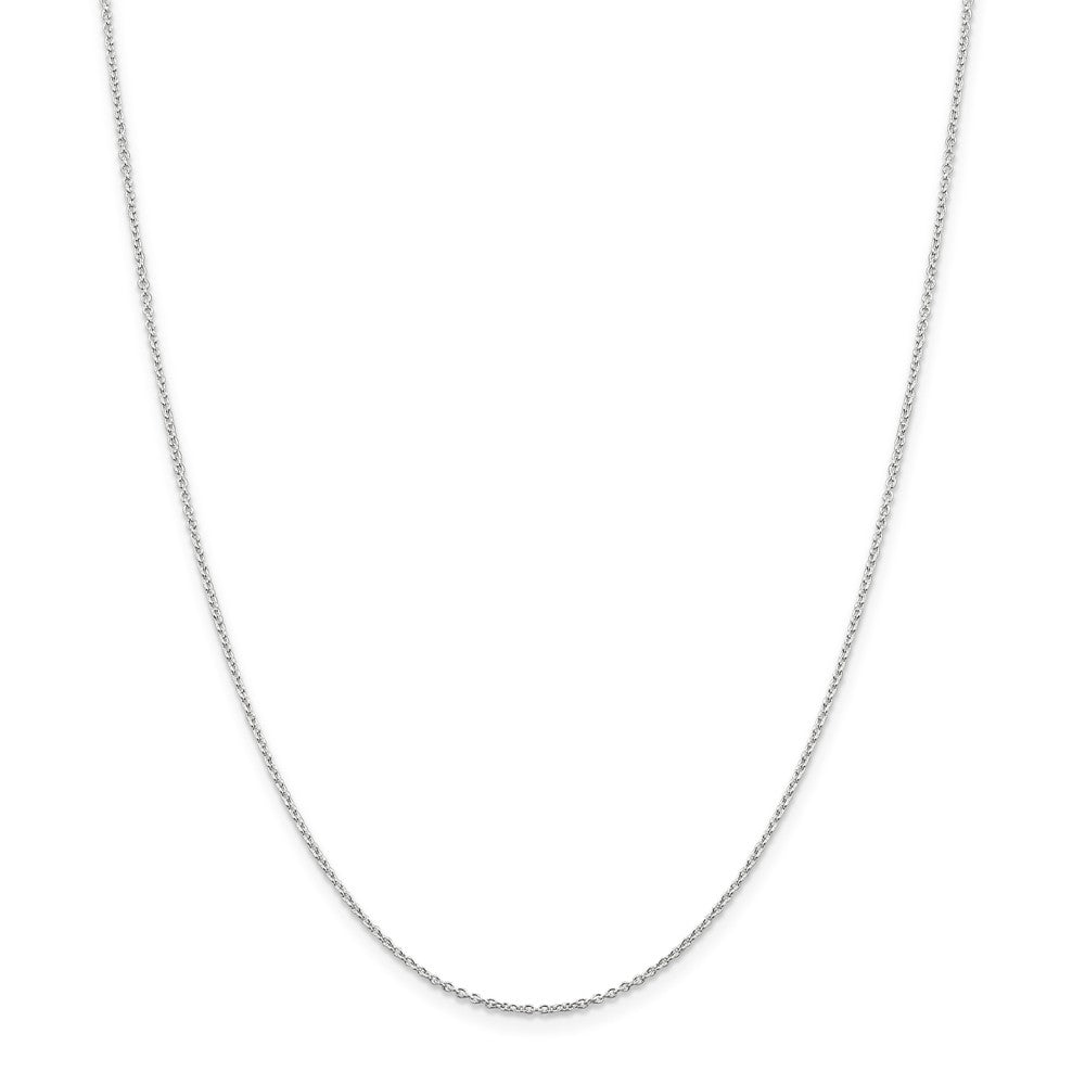 Alternate view of the 1.25mm, Sterling Silver Classic Solid Cable Chain Necklace by The Black Bow Jewelry Co.