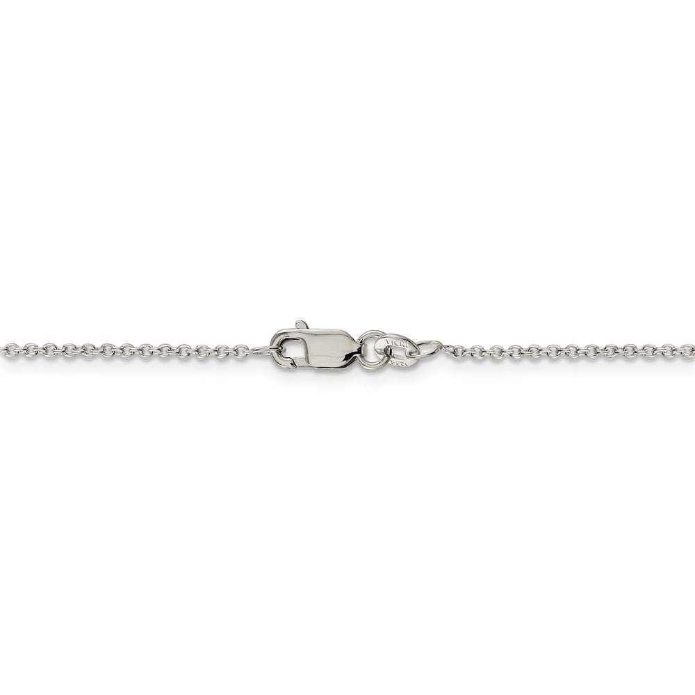 Alternate view of the 1.25mm, Sterling Silver Classic Solid Cable Chain Necklace by The Black Bow Jewelry Co.