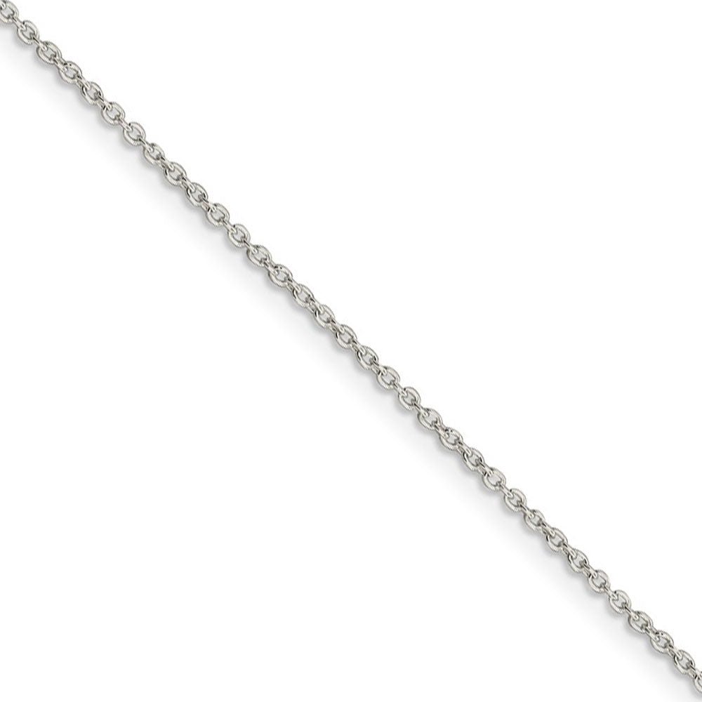 1.25mm, Sterling Silver Classic Solid Cable Chain Necklace