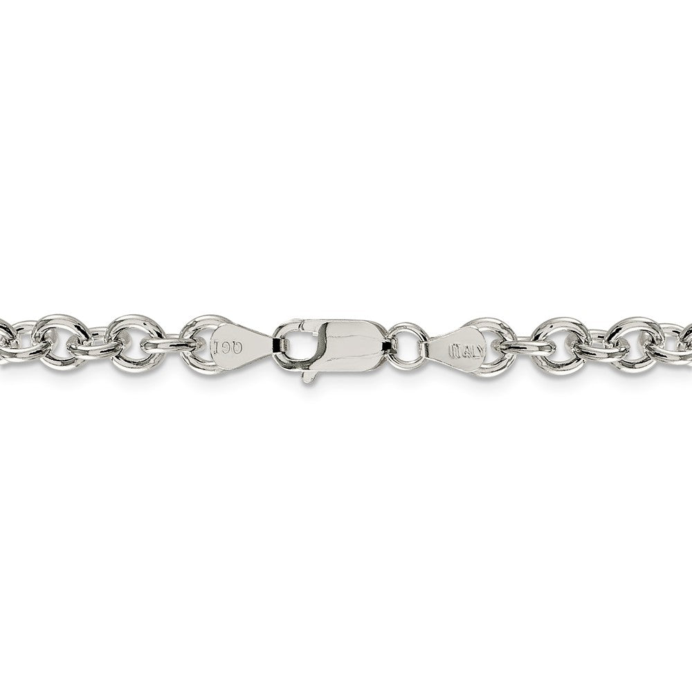 Alternate view of the Men&#39;s 6mm, Sterling Silver Classic Solid Cable Chain Necklace by The Black Bow Jewelry Co.