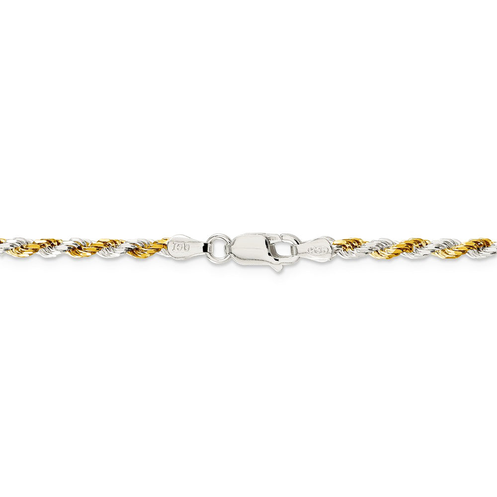 Lightweight 10 Karat White Gold 17.75 Inches Rope Chain Necklace -  WeilJewelry