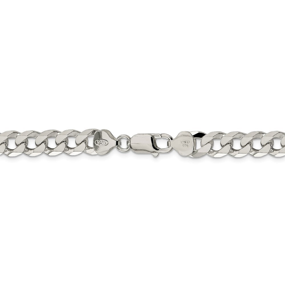 Solid 925 Sterling Silver Curb Chain Necklace Flat Open Link 