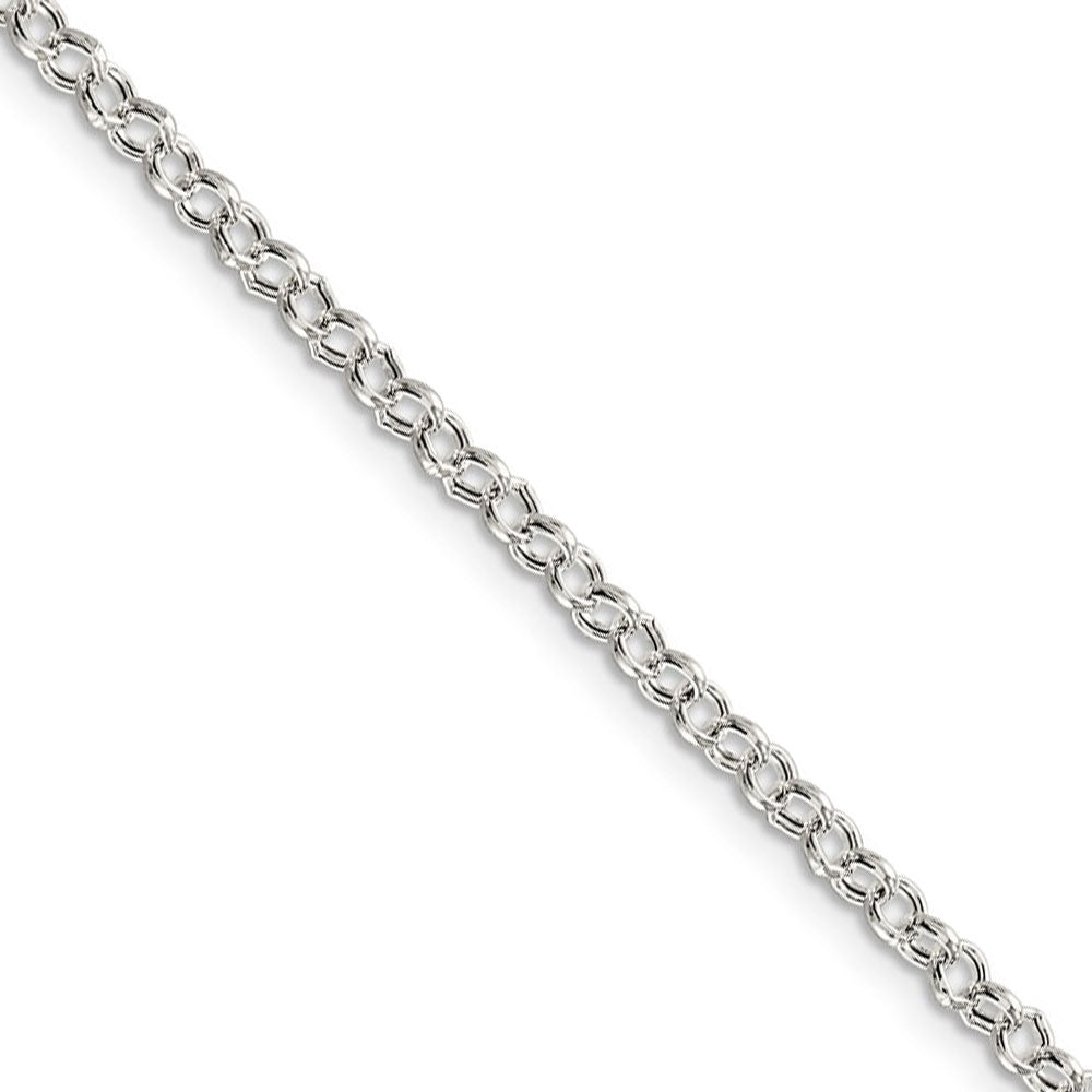 3mm, Sterling Silver, Hollow Rolo Chain Necklace, Item C8696 by The Black Bow Jewelry Co.