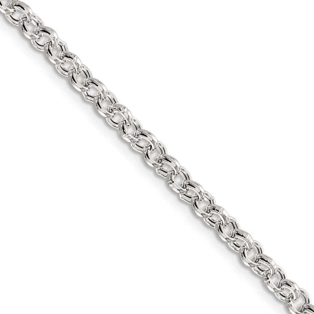 4.25mm, Sterling Silver, Hollow Rolo Chain Necklace