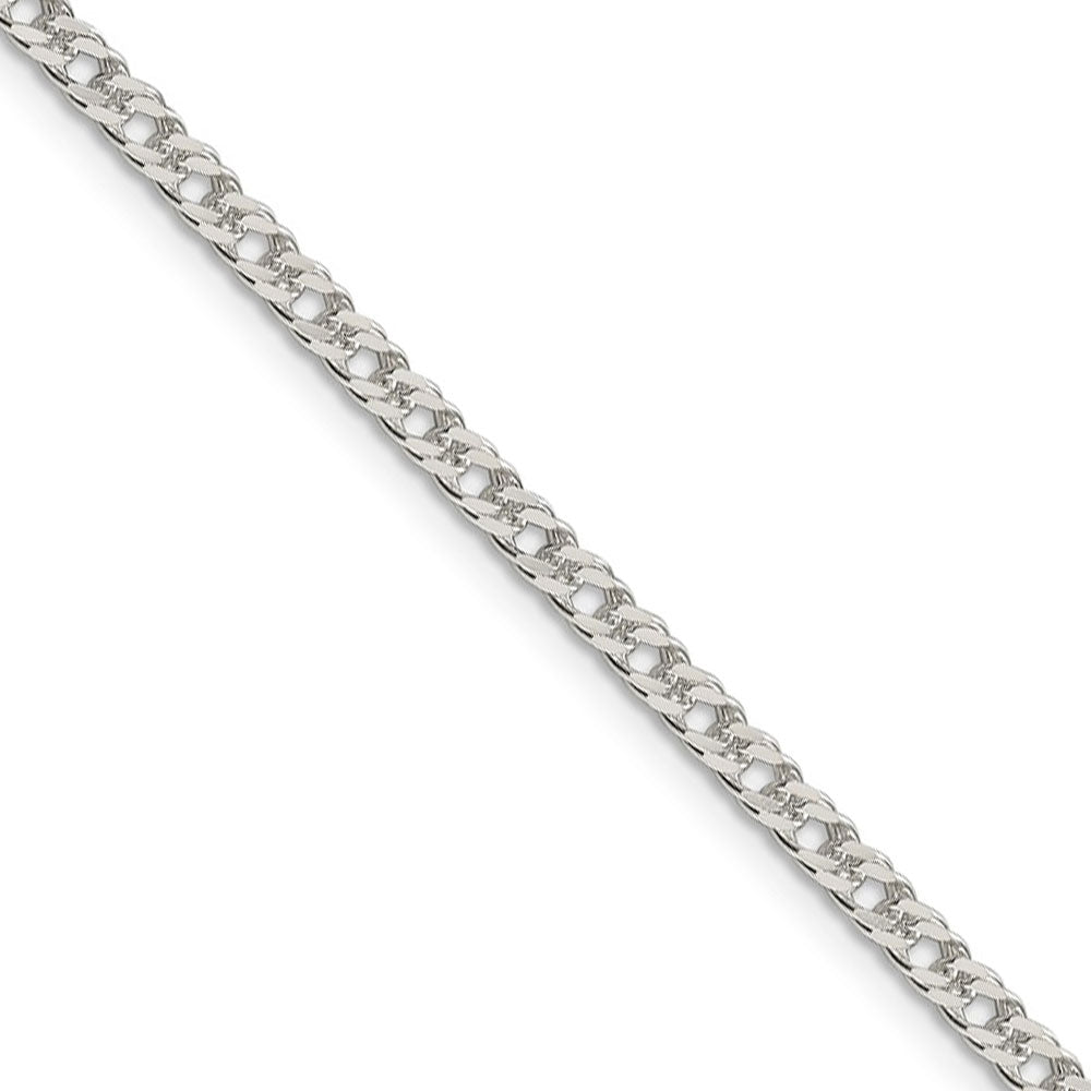 3.3mm, Sterling Silver, Solid Rambo Curb Chain Necklace, Item C8760 by The Black Bow Jewelry Co.