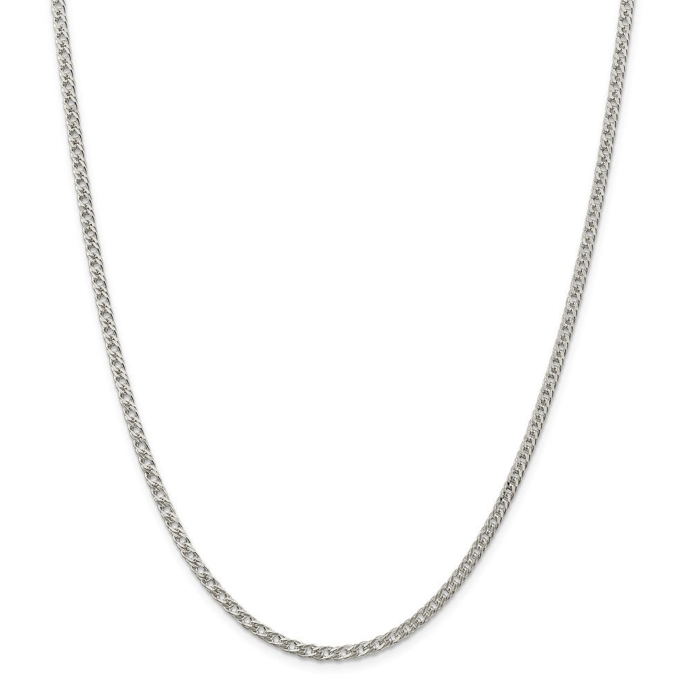 Alternate view of the 3.3mm, Sterling Silver, Solid Rambo Curb Chain Necklace by The Black Bow Jewelry Co.