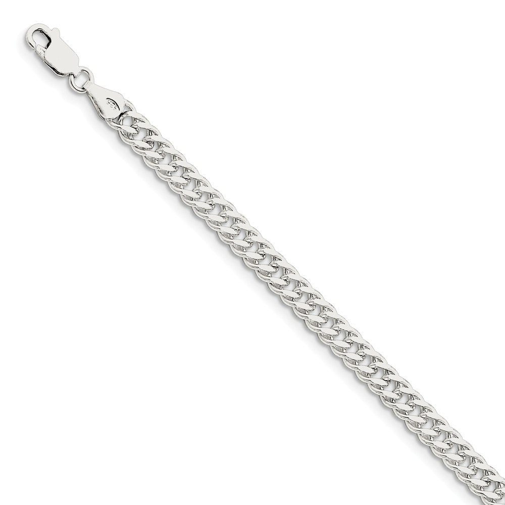 5.5mm, Sterling Silver, Solid Rambo Curb Chain Bracelet