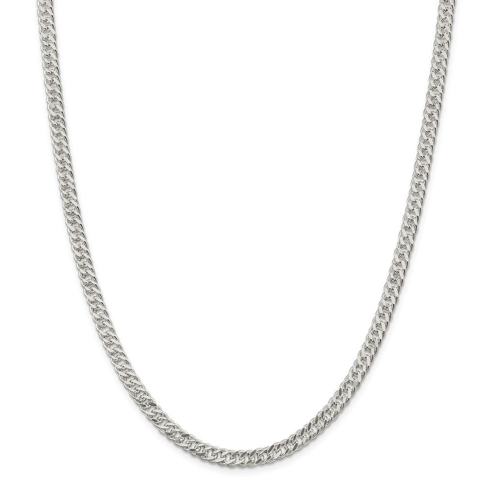 Alternate view of the 5.5mm, Sterling Silver, Solid Rambo Curb Chain Necklace by The Black Bow Jewelry Co.