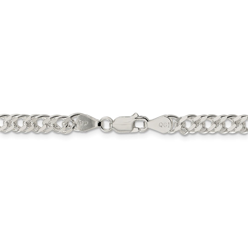 Alternate view of the 5.5mm, Sterling Silver, Solid Rambo Curb Chain Necklace by The Black Bow Jewelry Co.