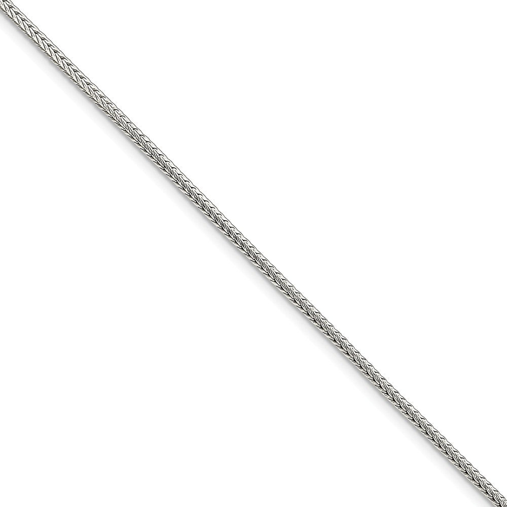 2mm Sterling Silver Diamond Cut Solid Round Franco Chain Bracelet