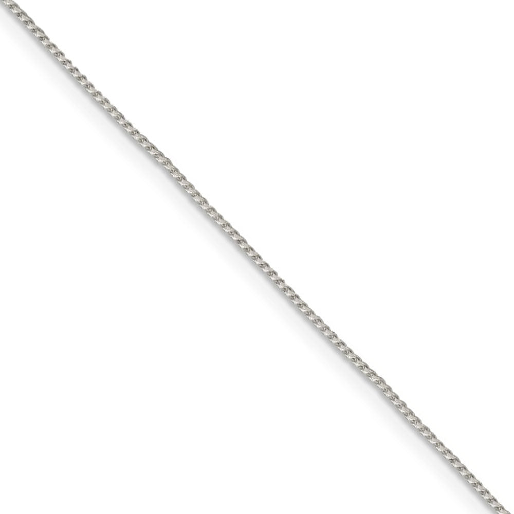 0.95mm, Sterling Silver Round Franco Chain Necklace, Item C8765 by The Black Bow Jewelry Co.