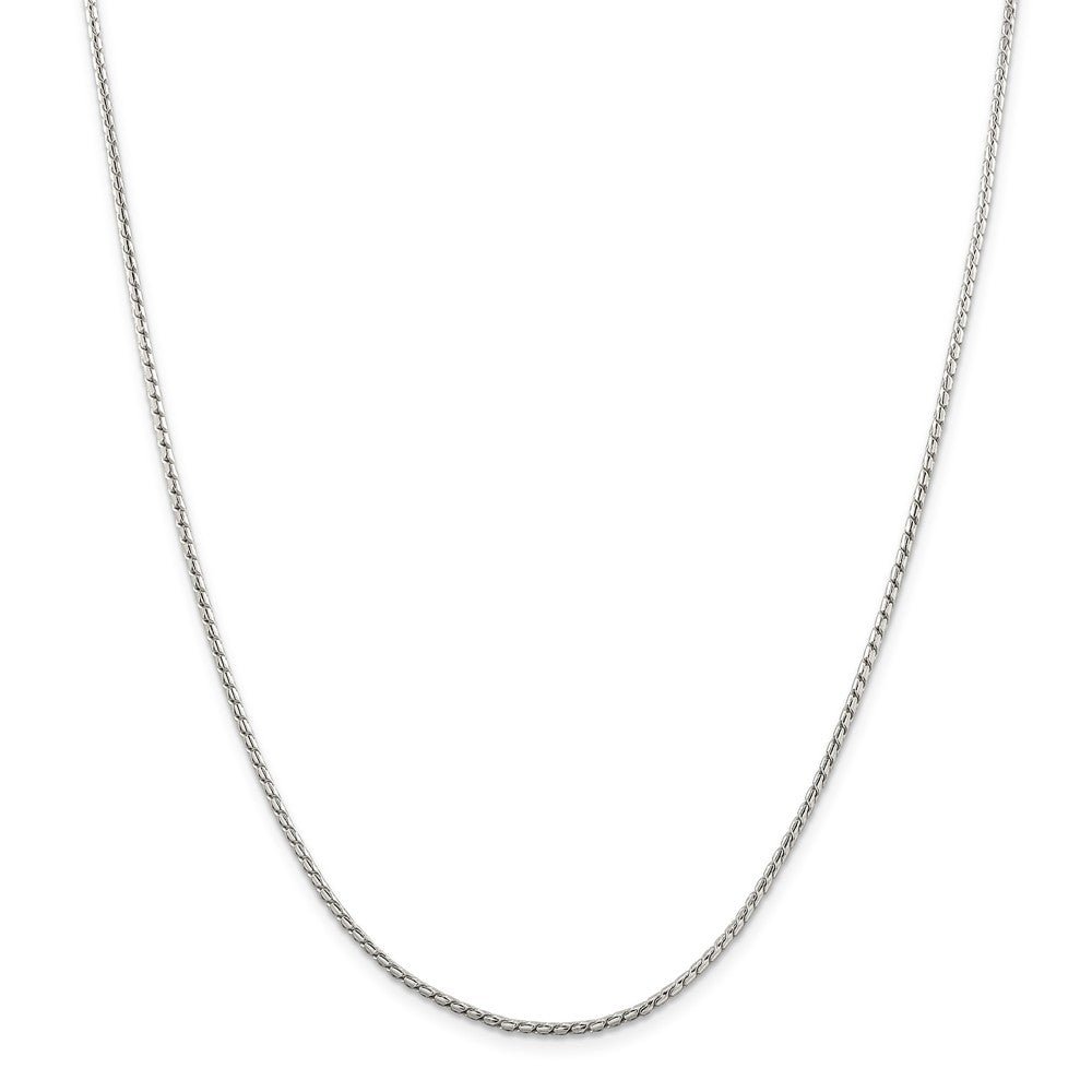 Alternate view of the 1.75mm Sterling Silver Solid Round Franco Chain Necklace by The Black Bow Jewelry Co.