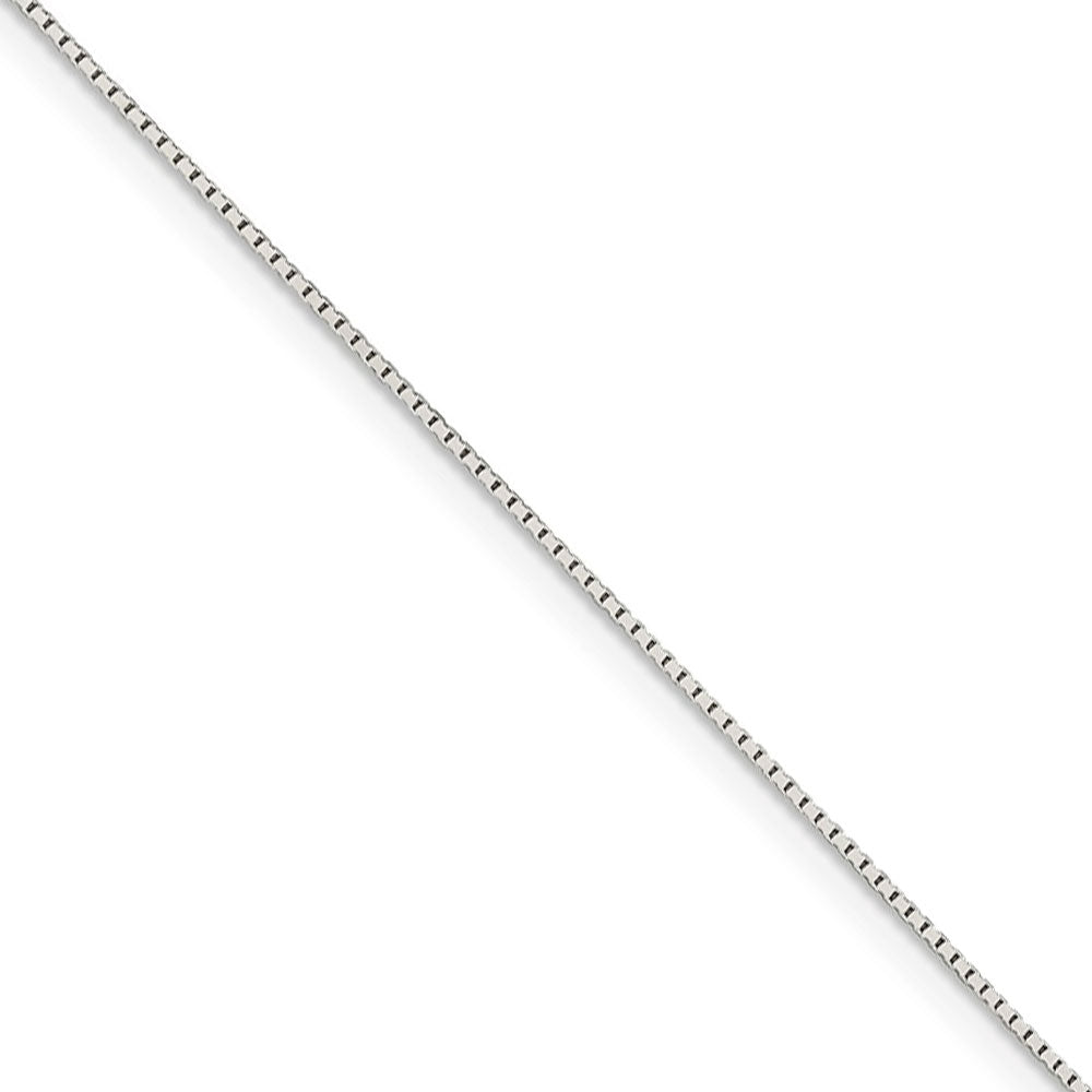 0.6mm, Sterling Silver Diamond Cut Mirror Box Chain Necklace, Item C8777 by The Black Bow Jewelry Co.