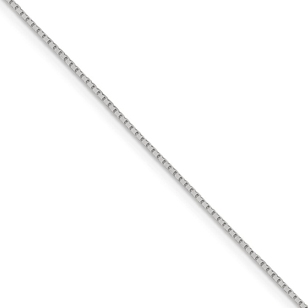 0.7mm Sterling Silver Solid Diamond Cut Mirror Box Chain Necklace, Item C8778 by The Black Bow Jewelry Co.