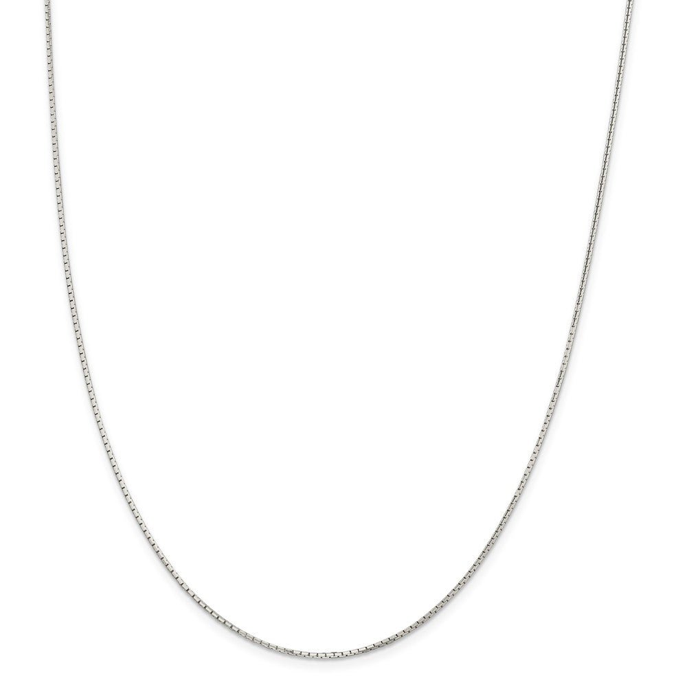 1.2mm, Sterling Silver D/C Octagon Mirror Box Chain Necklace - The