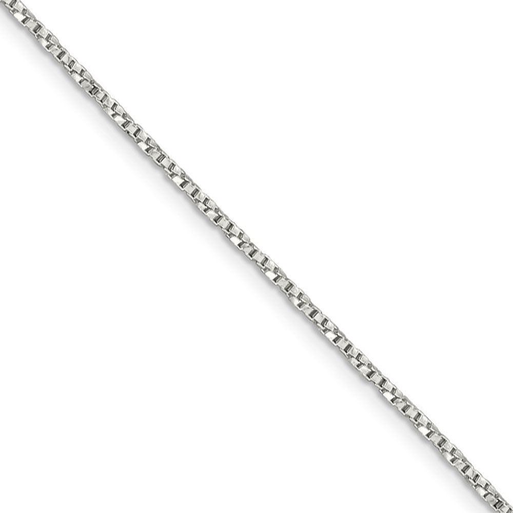 1.35mm Sterling Silver, Solid Twisted Box Chain Necklace