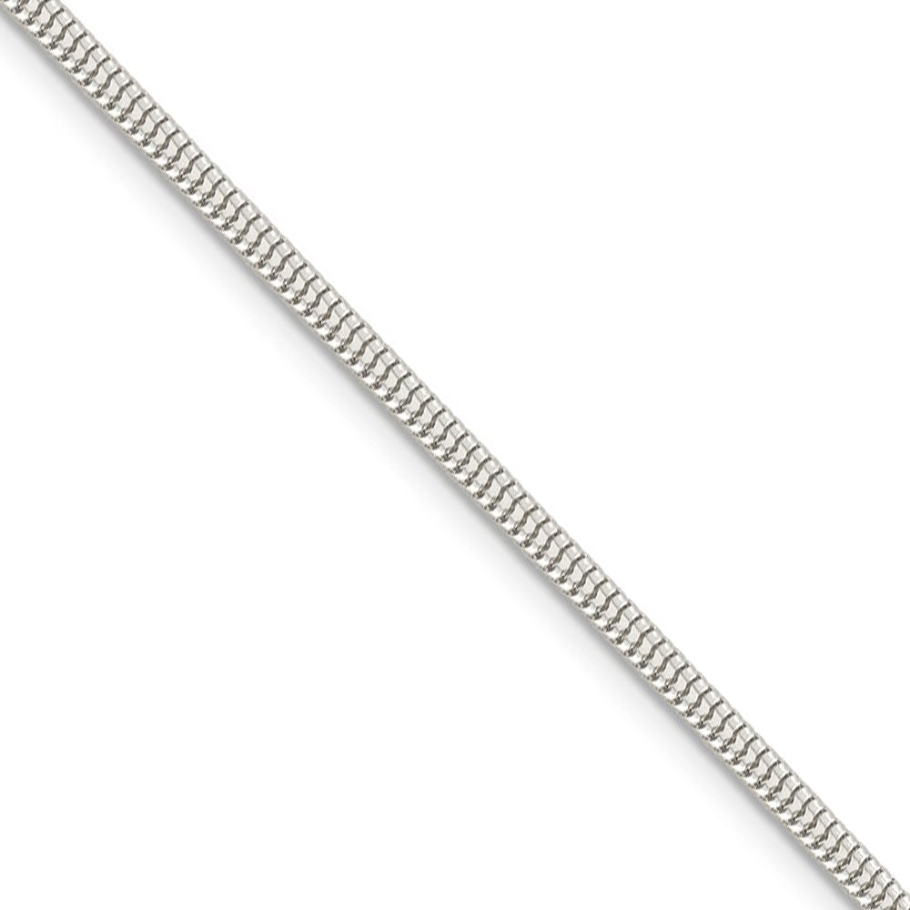 2.5mm Sterling Silver Solid Classic Round Snake Chain Necklace, Item C8801 by The Black Bow Jewelry Co.