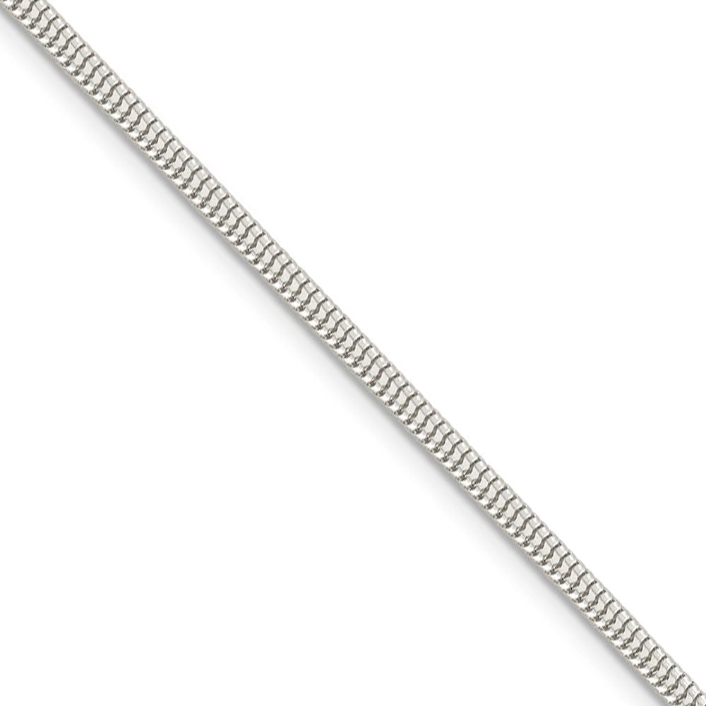 2.5mm, Sterling Silver Round Solid Snake Chain Bracelet, Item C8801-B by The Black Bow Jewelry Co.