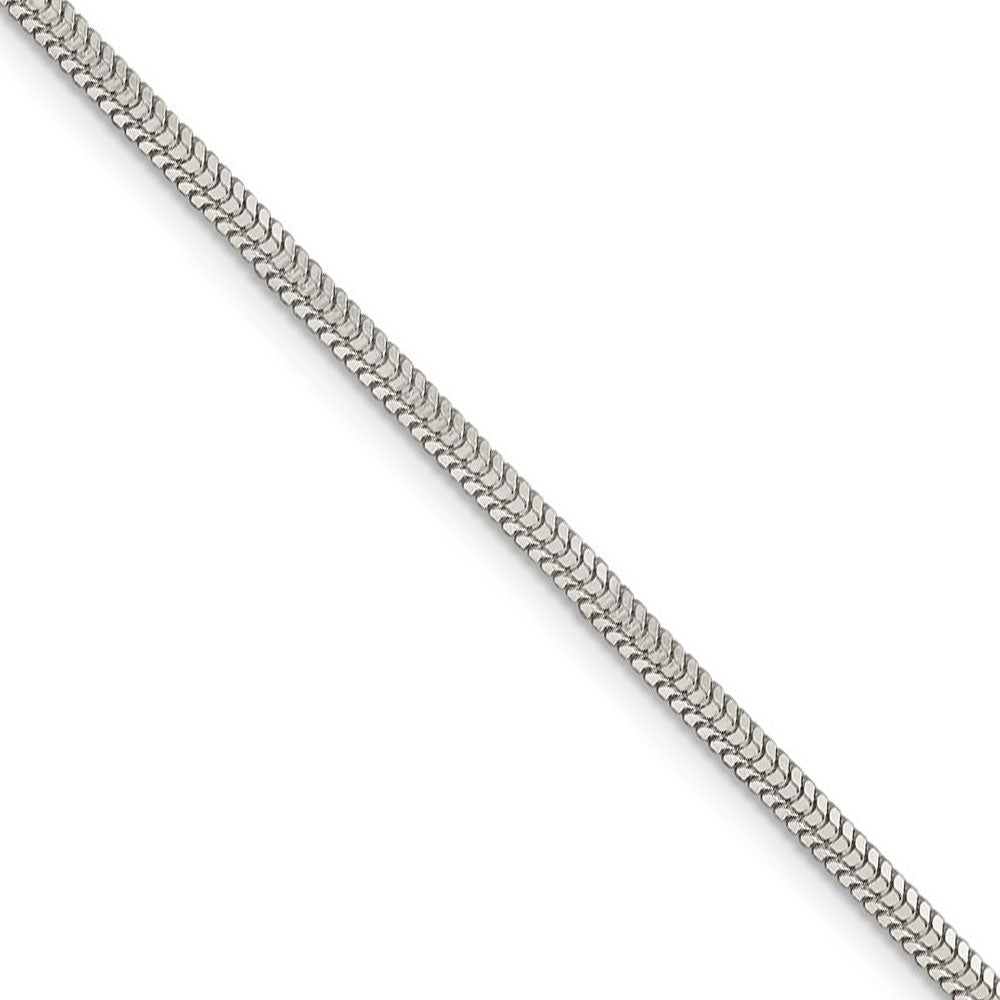 2.5mm Sterling Silver Diamond Cut Solid Round Snake Chain Necklace, Item C8807 by The Black Bow Jewelry Co.